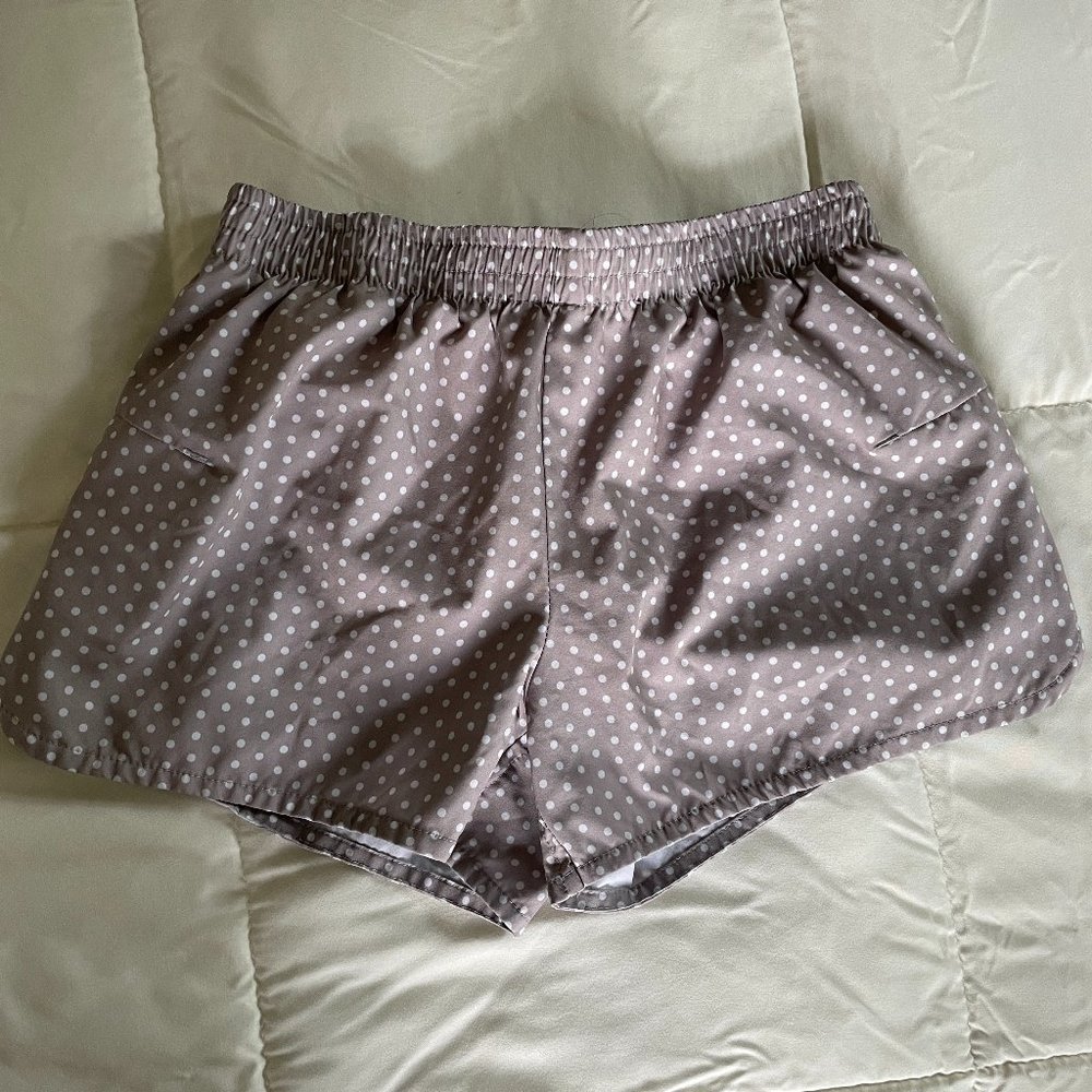Grey Polka-Dot Athletic Shorts